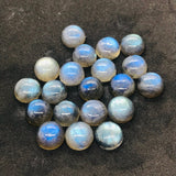 10MM Labradorite Round Cabs. Natural Blue Fire Cabs , Gemstone cabs pack of 4pc , Gemstone cabs