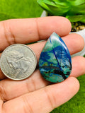 Azurite Matrix Cabochon Code #AZ11-AZ14 - Natural Azurite Cabs- Azurite Matrix Cabochons- Azurite Pendant Stone