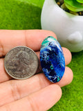 Azurite Matrix Cabochon Code #AZ31-AZ34 - Natural Azurite Cabs- Azurite Matrix Cabochons- Azurite Pendant Stone