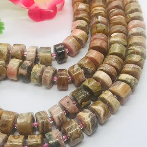 Rhodochrosite 10MM  heishi Beads,  A Quality, Gemstone beads .length 15.5”