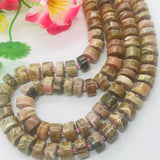 Rhodochrosite 10MM  heishi Beads,  A Quality, Gemstone beads .length 15.5”