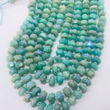 Amazonite faceted 8MM  heishi Beads,  AA Quality, Gemstone beads .length 15.5”