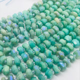 Amazonite faceted 8MM  heishi Beads,  AA Quality, Gemstone beads .length 15.5”