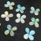 Ethiopian Opal Pear 8X5mm  size Cabs Pack of 2 Pieces -Code EO#7 AAA Quality (AAA Grade) Opal Cabochon - Ethiopian Opal Pear Cabochon