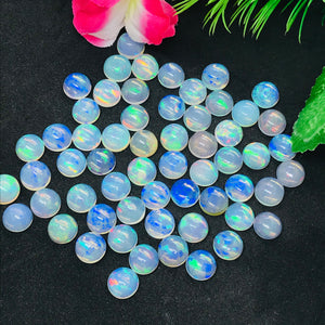 8MM Ethiopian Opal Round Pack 1 Pcs- AAAA Quality (4A Grade) Opal Cabochon - Ethiopian Opal Round Cabochon,blue green flash