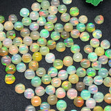 4MM Ethiopian Opal Round Pack 10 Pcs- AA Quality (2A Grade) Opal Cabochon - Ethiopian Opal Round Cabochon