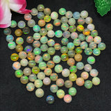 5MM Ethiopian Opal Round Pack 6 Pcs-- AA Quality 2A Grade) Opal Cabochon - Ethiopian Opal Round Cabochon