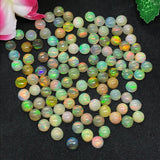 6MM Ethiopian Opal Round Pack 5 Pcs-- AA Quality 2A Grade) Opal Cabochon - Ethiopian Opal Round Cabochon