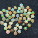 8MM Ethiopian Opal Round Pack 2Pcs- AA Quality (2A Grade) Opal Cabochon - Ethiopian Opal Round Cabochon