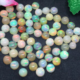 7MM Ethiopian Opal Round Pack 4Pcs- AA Quality (2A Grade) Opal Cabochon - Ethiopian Opal Round Cabochon