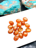 Sunstone Cabochon 7X9 mm -Pack of 4 Pieces  -AAA Quality cabs- Sunstone Oval Cabochon -Natural Sunstone Cabs