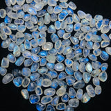 Moonstone Rose Cut Cabs size 9-10X11-12MM Code #2-(Pack of 6 Pieces)- Moonstone Faceted Polki - Blue Flash Natural Moonstone Cabochon