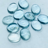 Aquamarine 10X8 MM Oval cabs ,Blue Aquamarine cabochon ,Pack of 2 Pieces AAA Quality cabs, Blue Aquamarine