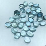 Aquamarine 9X7MM Oval cabs ,Blue Aquamarine cabochon ,Pack of 4 Pieces AAA Quality cabs, Blue Aquamarine