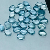 Aquamarine 7X5MM Oval cabs ,Blue Aquamarine cabochon ,Pack of 6 Pieces AAA Quality cabs, Blue Aquamarine