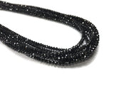 Black Diamond Faceted, Diamond Beads AAA Quality, Good Shining , Length 7" Small size diamond 2-2.5mm