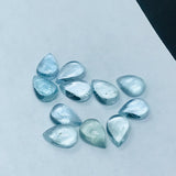 Aquamarine Pear 6X8 MM Cabs, Aquamarine cabochon Pack of 4 Pcs Good Quality cabs- Blue Aquamarine