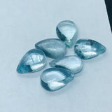 Aquamarine Pear 6X8 MM Cabs, Aquamarine cabochon Pack of 4 Pcs Good Quality cabs- Blue Aquamarine