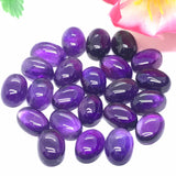 Amethyst Oval 9X11MM Cabs , Pack of 4 Pcs- African Amethyst Cabs , Loose stone , Gemstone cabochon. Purple Amethyst