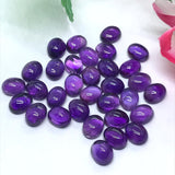 Amethyst Oval 6X8MM Cabs , Pack of 6 Pcs- African Amethyst Cabs , Loose stone , Gemstone cabochon. Purple Amethyst