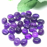 Amethyst Oval 8X10 MM Cabs , Pack of 6 Pcs- African Amethyst Cabs , Loose stone , Gemstone cabochon. Purple Amethyst