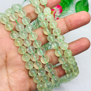 8 MM Prehnite Round , AAA quality , Length 40CM natural gemstone beads, Round beads . Prehnite gemstone beads