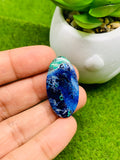 Azurite Matrix Cabochon Code #AZ31-AZ34 - Natural Azurite Cabs- Azurite Matrix Cabochons- Azurite Pendant Stone