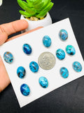 Chrysocolla Cabochon 12x16mm Size - Pack of 2 Pcs - AAA Quality - Natural chrysocolla cabs - Chrysocolla Oval Cabochon