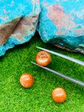 8MM Sunstone Round Cabochon -Pack of 4 Pieces -AAA Quality -Natural Sunstone Cabs