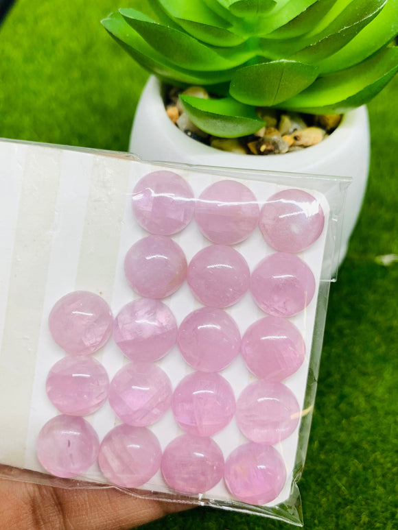 Kunzite Cabochon Round10 mm Size  AAA Quality - Pack of 1 Piece-  Kunzite Cabs  Origin Brazil