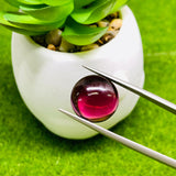 Garnet Round Cabochon  14 mm Size  -AAAA Quality - Garnet Round Cabs - Garnet Stones