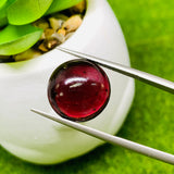 Garnet Round 14MM Cabochon ,AAAA Quality - Garnet Round Cabs - Garnet Stones , gemstone Cabs , Loose gemstone , Origin India