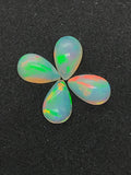 Ethiopian Opal Pear 8X5mm size Cabs Pack of 4 Pieces -Code EO#11- AAA Quality (AAA Grade) Opal Cabochon - Ethiopian Opal Pear Cabochon