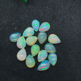 Ethiopian Opal Pear 8X5mm size Cabs Pack of 4 Pieces -Code EO#11- AAA Quality (AAA Grade) Opal Cabochon - Ethiopian Opal Pear Cabochon