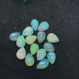 Ethiopian Opal Pear 8X5mm  size Cabs Pack of 4 Pieces -Code EO#11- AAA Quality (AAA Grade) Opal Cabochon - Ethiopian Opal Pear Cabochon