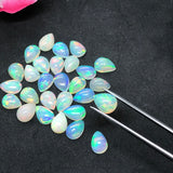 Ethiopian Opal Pear 5x7 mm  size Cabs Pack of 6 Pieces -Code EO#9- AAA Quality (AAA Grade) Opal Cabochon - Ethiopian Opal Pear Cabochon