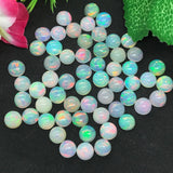 7MM Ethiopian Opal Round Pack 2Pcs- AAAA Quality (4A Grade) Opal Cabochon - Ethiopian Opal Round Cabochon