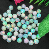 7MM Ethiopian Opal Round Pack 2Pcs- AAAA Quality (4A Grade) Opal Cabochon - Ethiopian Opal Round Cabochon