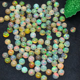4MM Ethiopian Opal Round Pack 10 Pcs- AA Quality (2A Grade) Opal Cabochon - Ethiopian Opal Round Cabochon