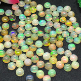 5MM Ethiopian Opal Round Pack 6 Pcs-- AA Quality 2A Grade) Opal Cabochon - Ethiopian Opal Round Cabochon