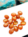 Sunstone Cabochon 6x8 mm -Pack of 5 Pieces -AAA Quality cabs- Sunstone Oval Cabochon -Natural Sunstone Cabs