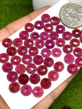 Garnet Rose Cut 8 mm Size - Pack of 6 Pcs Garnet Faceted Polki - AAA Quality- Best for Jewelry making- One Side Cutting