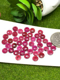 Garnet Rose Cut 6 mm Size - Pack of 8 Pcs Garnet Faceted Polki - AAA Quality- Best for Jewelry making- One Side Cutting