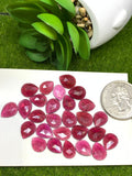 Garnet Rose Cut 13X14 mm Size - Pack of 2 Pcs  Garnet Faceted Polki -  AAA Quality- Best for Jewelry making- One Side Cutting