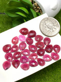 Garnet Rose Cut 13X14 mm Size - Pack of 2 Pcs  Garnet Faceted Polki -  AAA Quality- Best for Jewelry making- One Side Cutting