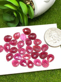 Garnet Rose Cut 13X14 mm Size - Pack of 2 Pcs  Garnet Faceted Polki -  AAA Quality- Best for Jewelry making- One Side Cutting