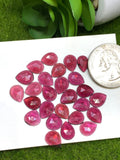 Garnet Rose Cut 7x9 mm Size - Pack of 6 Pcs  Garnet Faceted Polki -  AAA Quality- Best for Jewelry making- One Side Cuttingx9