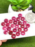 Garnet Rose Cut 9 mm Size - Pack of 6 Pcs  Garnet Faceted Flat Polki -  AAA Quality- Best for Jewelry making- One Side Cutting