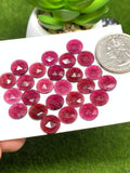 Garnet Rose Cut 9 mm Size - Pack of 6 Pcs Garnet Faceted Flat Polki - AAA Quality- Best for Jewelry making- One Side Cutting