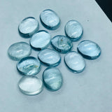 Aquamarine 10X8 MM Oval cabs ,Blue Aquamarine cabochon ,Pack of 2 Pieces AAA Quality cabs, Blue Aquamarine